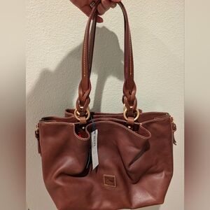 Dooney & Bourke Large Zip Barlow - Chestnut City Leather - NWT